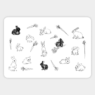 Bunnies & Carrots Magnet